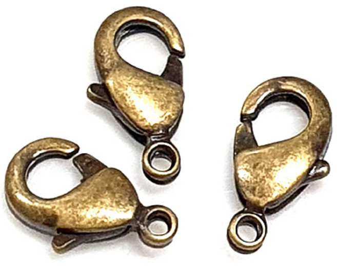 Bead 비즈부재료 누름볼 O링 구멍지프 랍스터고리 한세트, 신주 랍스터고리(소-10개)