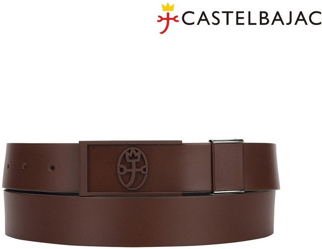 까스텔바작 남성 *신상할인* 베이직 로고 버클 벨트 (BK)_BGEMGT202_NC 유성점, 1개, 브라운 (BR)