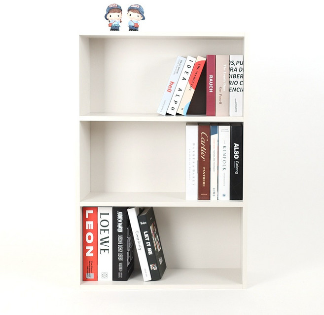 모던 3단 600 책장, 크림화이트