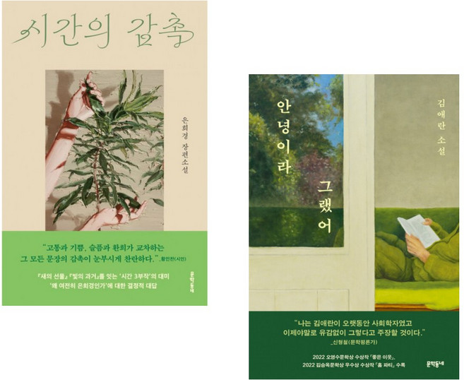 (인기도서) (은희경) 시간의 감촉 + (김애란) 안녕이라 그랬어 (전2권)