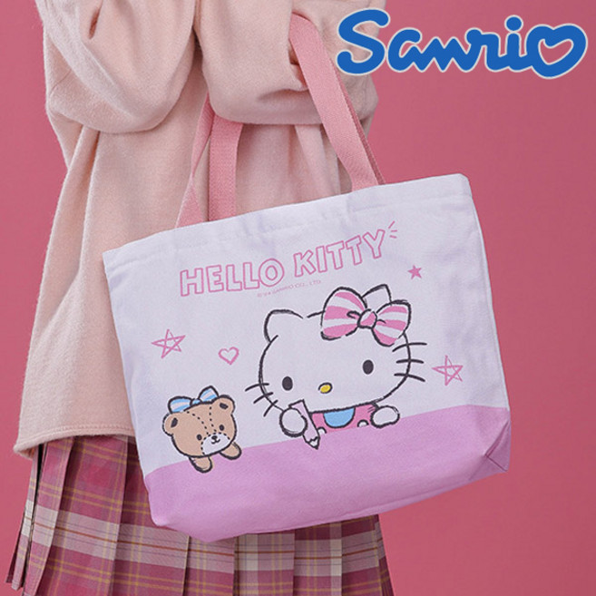 산리오 헬로키티 캐릭터 데일리 에코백 보조가방 숄더백