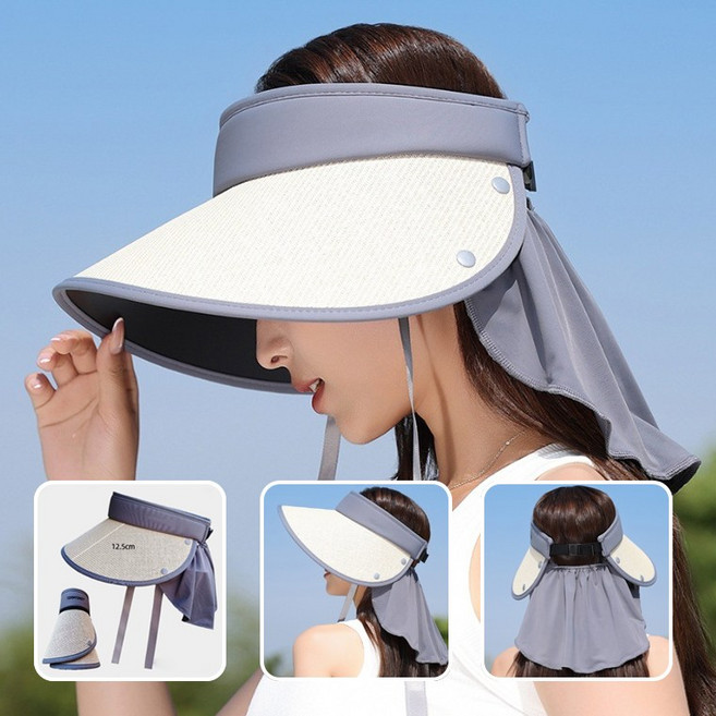 올라이프지 여름 골프 썬캡 모자 챙넓은 돌돌이 자외선 차단