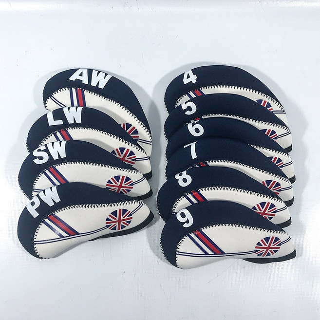 7종 디자인 심플 골프 아이언 헤드커버 10개 세트, CIC01-UK_아이언커버, 1개