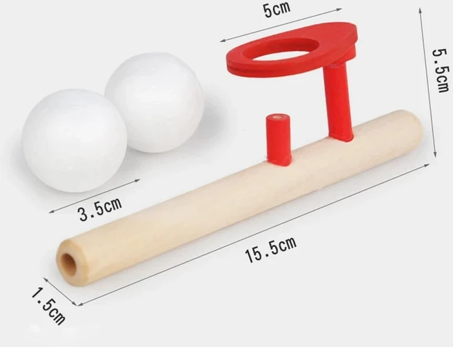 나무 부동 블로우 볼 장난감 3- 어린이 훈련 폐 량 불고 파이프 공 교육 게임 균형