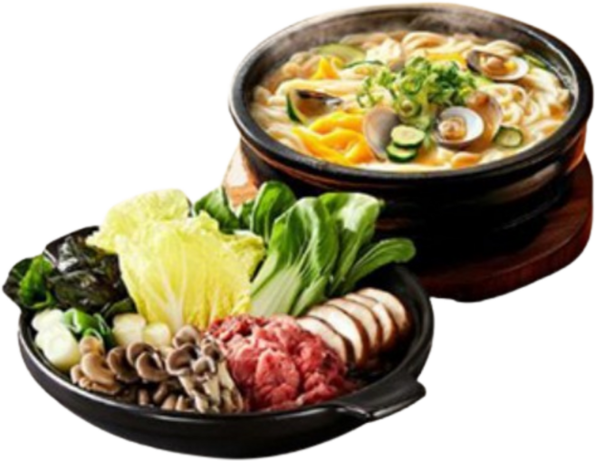 채선당 밀키트 샤브샤브2인분 + 백합칼국수 2인분, 1세트, 1.95kg