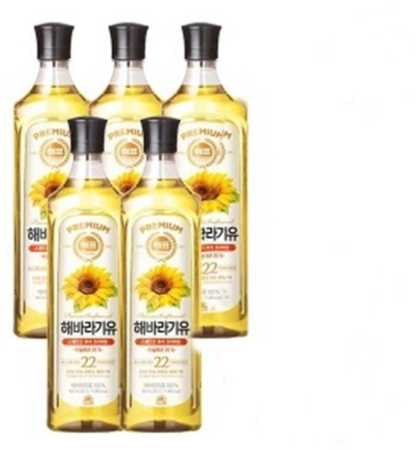 사조해표 해표 해바라기유 900mlx5개 + 튀김/부침가루 1kgx2개, 2개, 900ml