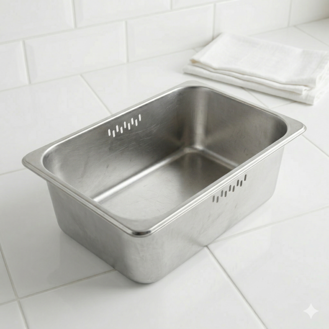 스테니아 키친 스테인레스 설거지통 10L, 실버, 1개