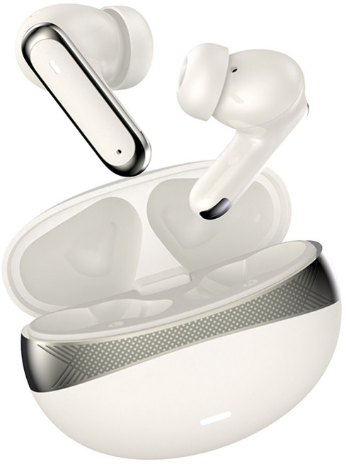 크라우 블루투스 6.0 이어폰 ANC ENC 쿼드 마이크 이어버드 저지연 게이밍 모드 생활방수 NV88-NTW1, 아이보리