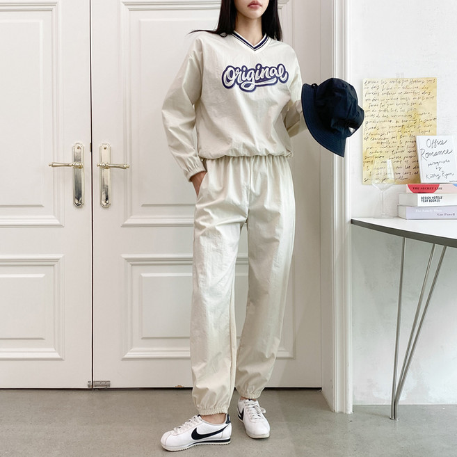 [파인스토리] 봄 가을 여자 트레이닝복 세트 바스락세트 아노락세트 하이넥 브이넥 후드집업 조끼 카고세트 트레이닝룩