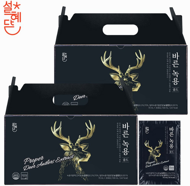 설혜담 바른 녹용 골드 30p, 2.1L, 2개