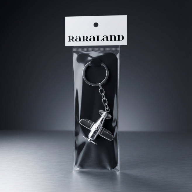 열쇠고리 키링 키홀더 메탈 에어버스 항공기 전투기 제트 헬리콥터 비행기 3D 키체인 키 체인, 1개, 프로펠러 비행기