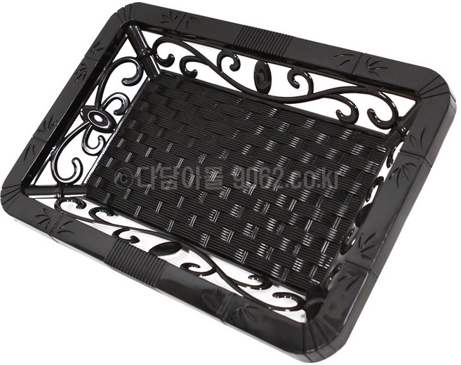 등바구니(PP) 사출채반 검정 2호, 1개