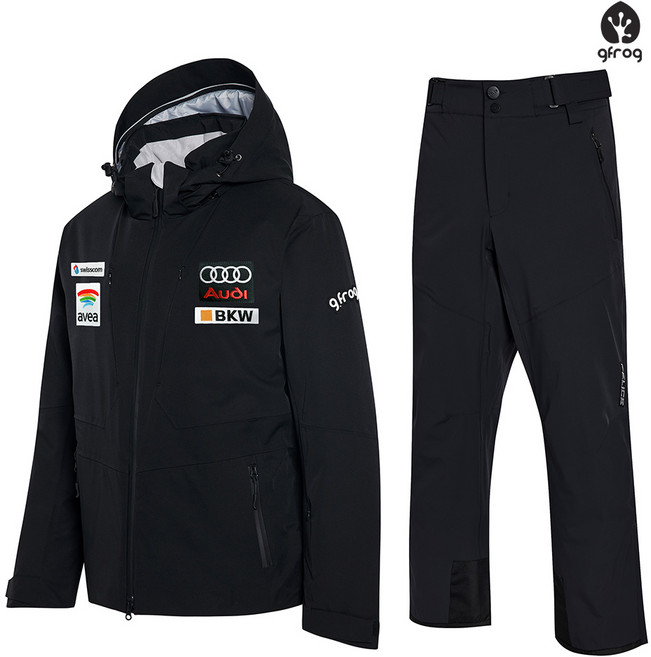 지프로그 스키복 로체 저스티 블랙 세트 보드복