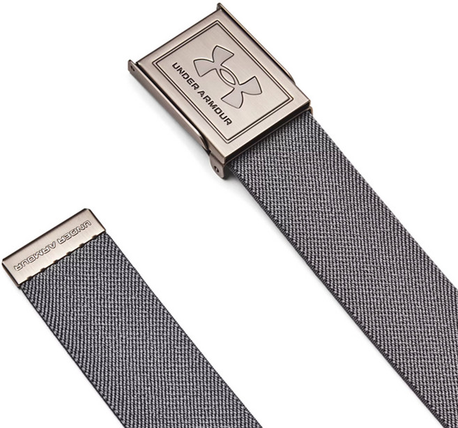 언더아머 2024 UA 드라이브 스트레치 웨빙 남성벨트, 그레이, 1개