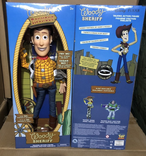 우디 말하는 피규어 토이스토리 애니메이션 토이 스토리 만화 액션 수집용 모델 장난감 창의적인 사랑스러운 인형 생일 크리스마스 선물 40cm, [01] hu di xin kuan