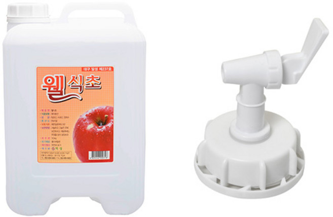 크린메이트 웰 식초 말통 대용량 13kg 세탁 소독+정수기꼭지, 1개
