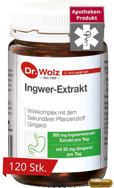 독일 닥터볼츠 Dr. Wolz Ginger Extract 생강 추출물 500 mg 캡슐, 3개, 120정