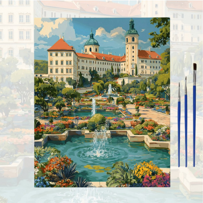 템픽 DIY 명화 그림 그리기 세트, 1개, 03궁전분수