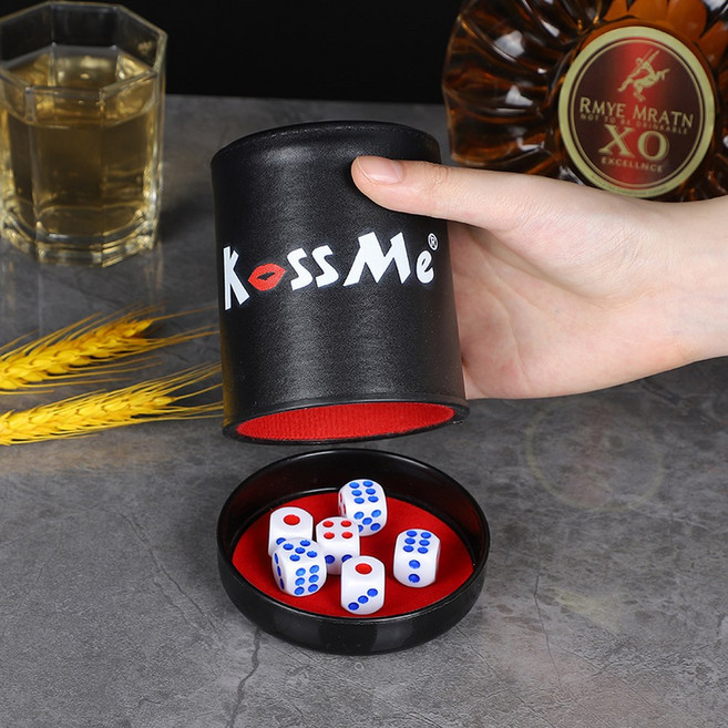 주사위게임 다이사이 보드게임 컬러 주사위 바텐더, 무음 키스미 흑피+베이스 10주사위 증정, 1개
