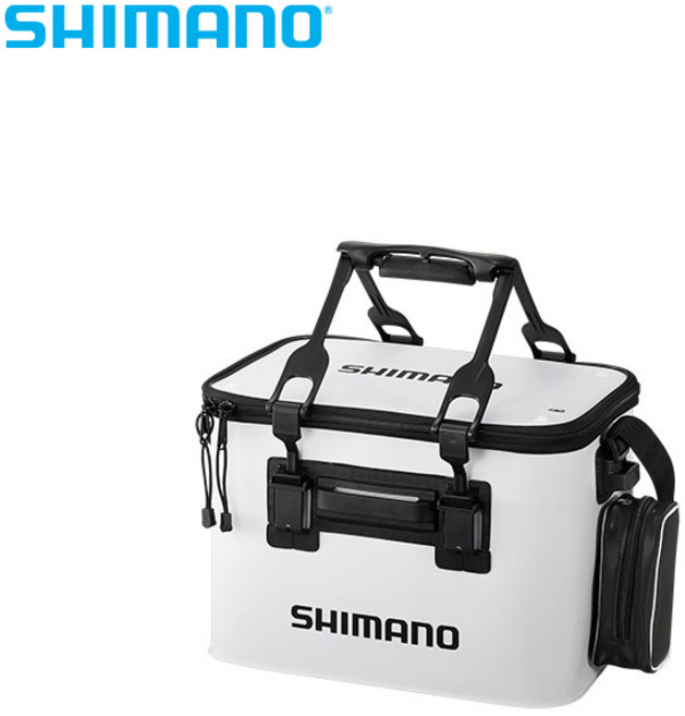시마노 BK-026Q 피시바칸 밑밥통 낚시보조가방 낚시가방, 45cm 화이트[4969363531049]