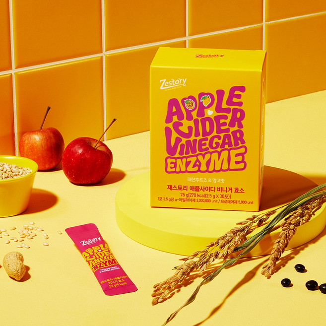 제스토리 애사비 곡물 발효 소화효소 300만 역가수치, 30개, 2.5g
