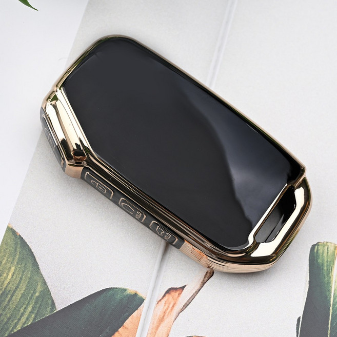 바이어블 기아 호환 자동차 tpu 스마트키 키케이스 키홀더, 4버튼 TA81 블랙