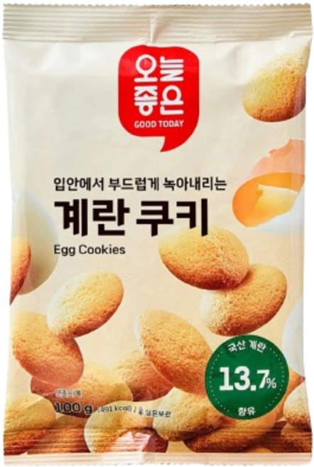 오늘좋은 계란쿠키, 3개, 100g