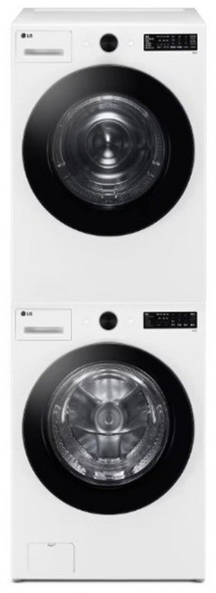 LG전자 트롬 오브제컬렉션 세탁기 + 건조기 + 스태킹키트 세트 KFG19WN-8WN 19kg + 18kg 방문설치, 리틀화이트(LIGHT WHITE)