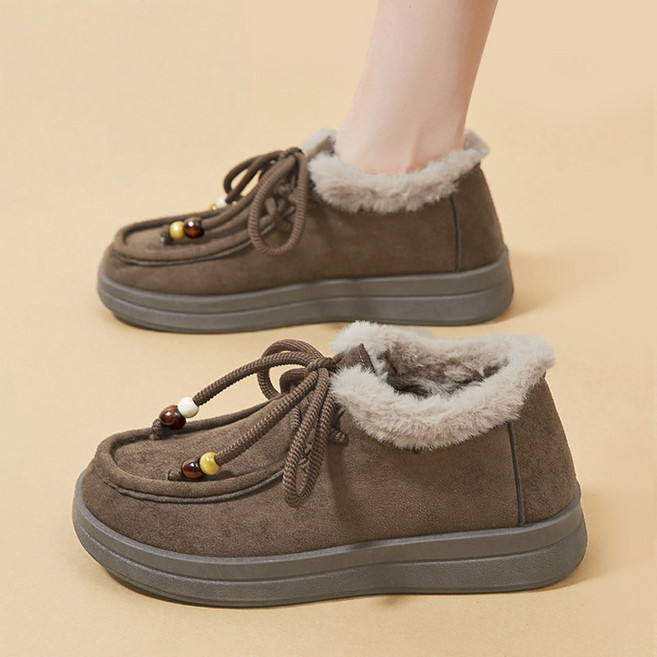 Modern Fashion 여성 발편한 털안감 로퍼 스타일리시 방한 신발 L95