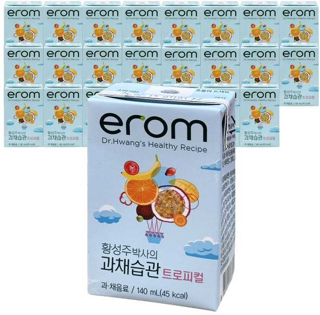 이롬 황성주박사의 과채습관 트로피컬 음료, 140ml, 24개