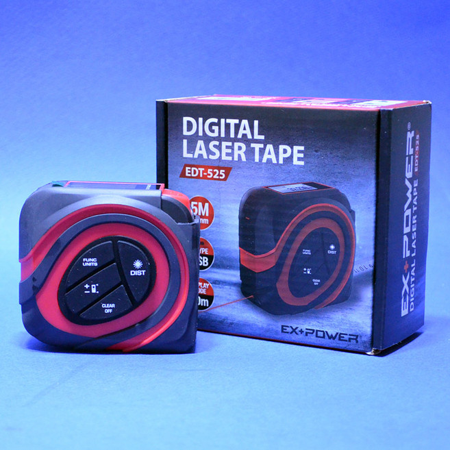 이엑스파워 레이저줄자 EDT525 일반줄자 길이5m 레이저측정 40m 0614555, 없음, 없음