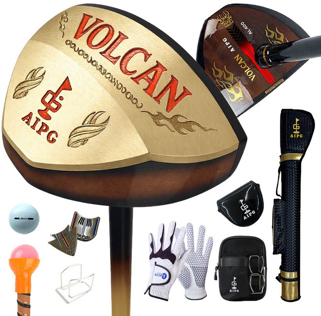 에이아이피지 올인볼칸 국산 파크골프채 7종 수제작 프리미엄 토네이도, AL-400, 가방-반타블랙/파우치-반타블랙, 19호