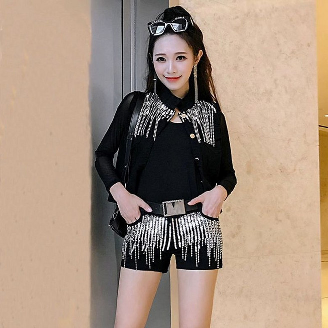 공연복 조끼 반바지 반짝이 난타 행사 의상