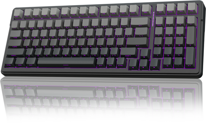 AULA F99/Pro유선/무선 독립 키보드 LEOBOG 일반형 기계식 키보드, F99 그러데이션 그레이, RGB wireless