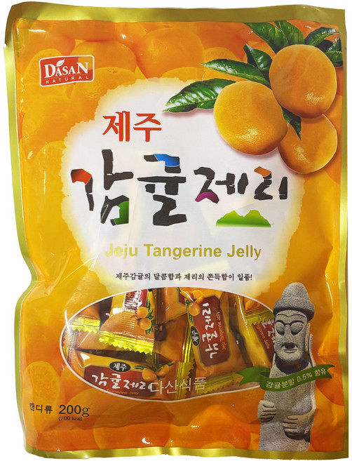 제주 감귤제리 제주감귤의 달콤함과 제리의 쫀득함이 일품!, 200g, 3개