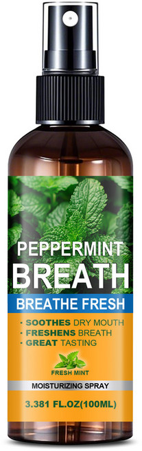 薄荷口腔噴霧 口感極佳 緩解口乾, 1個