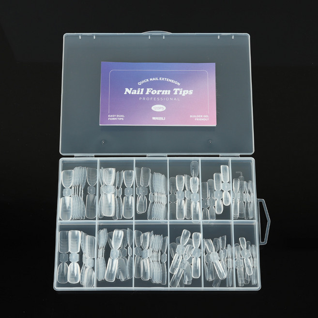 백억언니 듀얼 네일 폼팁 손톱연장, 1개, 듀얼폼팁 120팁