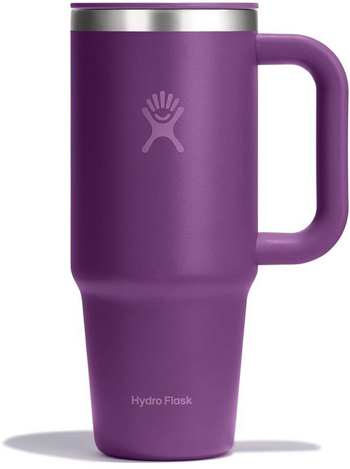 Hydro Flask 커피 여행용 텀블러 머그 - 단열 스테인리스 스틸 누출 방지 핫 & 아이스 커피 컵 680.4g(24온스) 비치플럼 퍼플, BEACHPLUM PURPLE