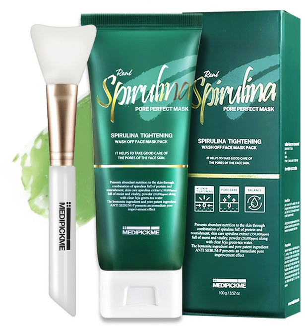 모공팩 모공수축팩 모공 피지 제거 여드름팩 블랙헤드 메디픽미 스피룰리나 마스크팩, 1개, 1개입