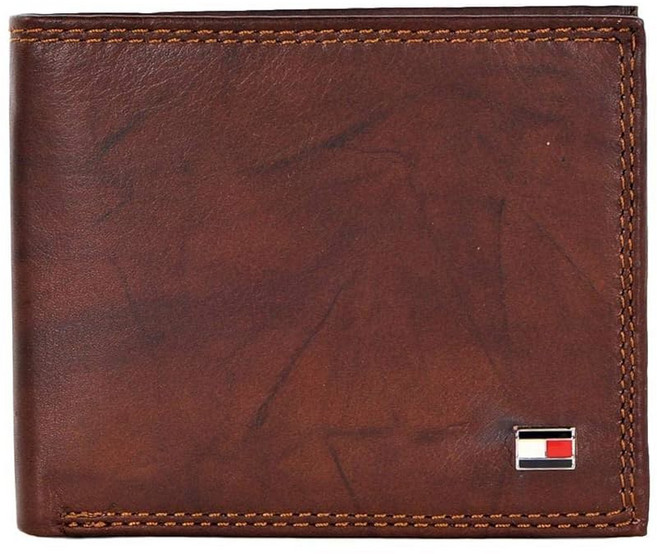 탈부착 가능한 ID 창이 있는 토미 힐피거 남성용 케이스 지갑