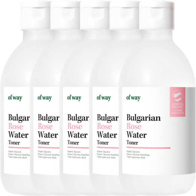 [속건조/결케어] 오브웨이 유기농 약산성 로즈 토너, 5개, 250ml