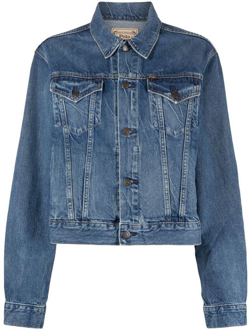 폴로랄프로렌 크롭 데님 재킷
