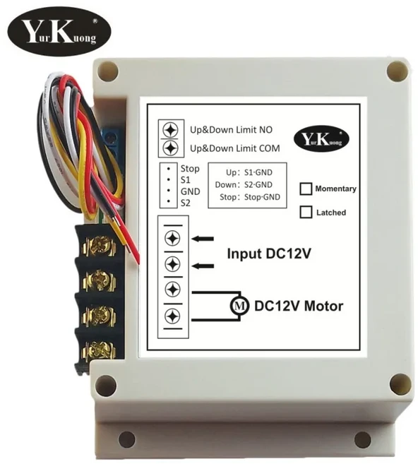 외부 버튼 원격 제어 모터 무선 스위치 24V 40A 600W 포워드 리버스 스톱 업 다운 스톱 원격 제어 스위치, 01 Momentary, 07 1 Receiver ONLY