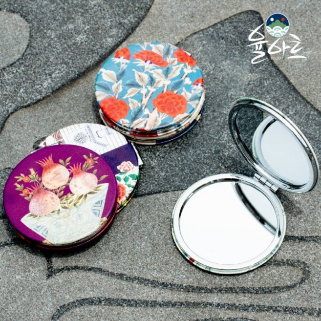 전통 민화 휴대용 양면 손거울 5종 : 전통 민화를 가득 담은 휴대용 양면 손거울 5종, 1. 모란도 양면거울