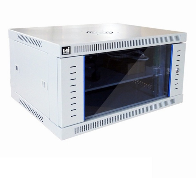 인네트 IN-H300 네트워크 장비 보관함 허브랙 6U 600 x 450 x 300 회색, 1개