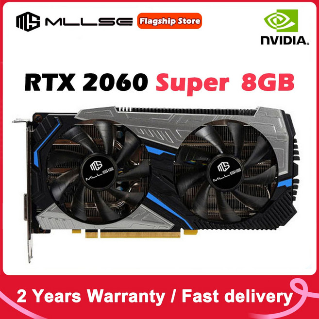 컴퓨터그래픽 카드Mllse RTX 2060 Super 8GB 그래픽 카드 DVI * 1 DP GDDR6 256Bit GPU PCI Express 3.0x16, 한개옵션0