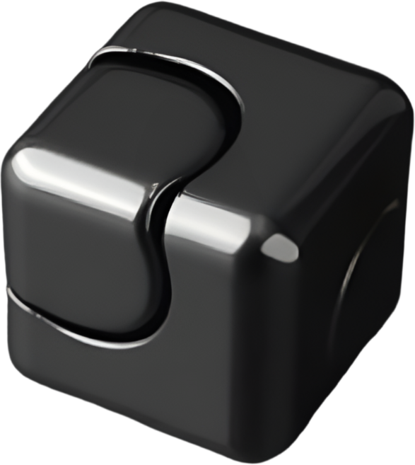 탈론나인 메탈 자석 스핀 큐브 핑거스피너 묵직한 스트레스 해소 장난감, 1개, 블랙