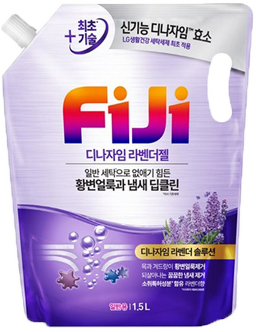 피지 디나자임 딥클린 라벤더젤 일반용 액상세제 리필, 1.5L, 1개