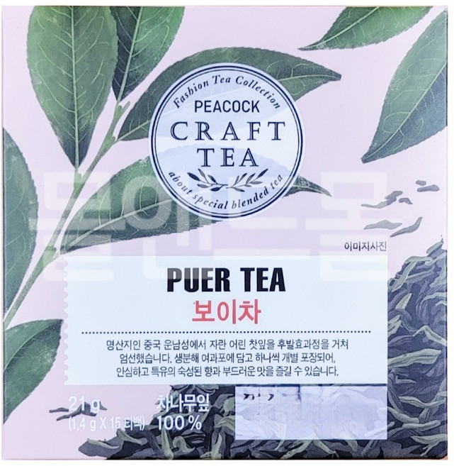 피코크 보이차 피코크차, 1개, 15개입