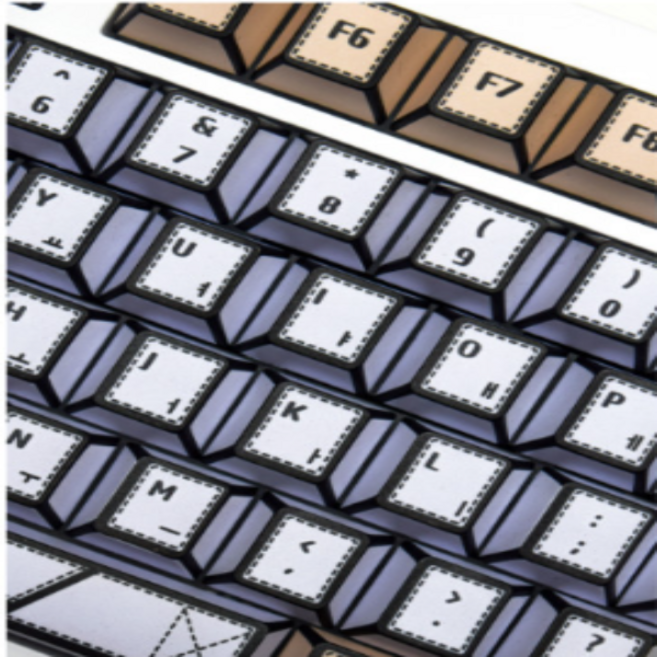 사오파오 2D 스타일 퍼플 한글키캡 체리 자체제작 (135키), 영어, 파스텔